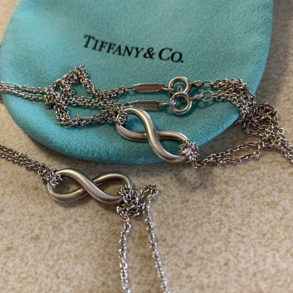 Tiffanys Infinity necklace and bracelet set